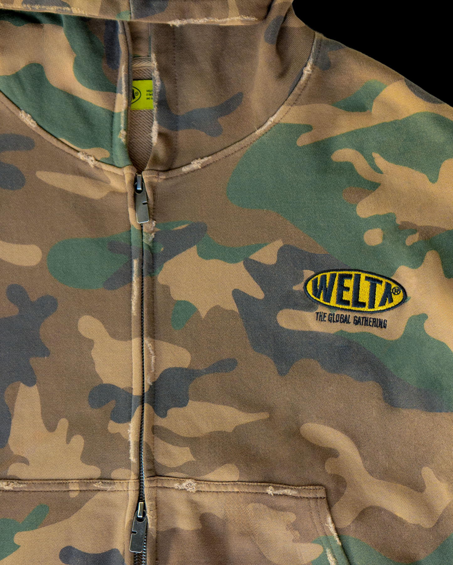 TRIBE UNIFORM CAMO DOUBLE ZIP HOODIE