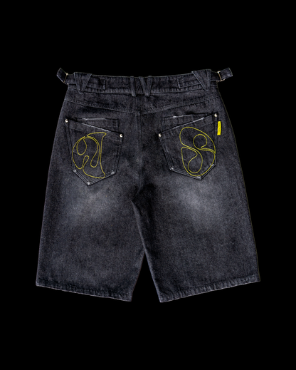 DOUBLE KNEE DENIM JHORTS