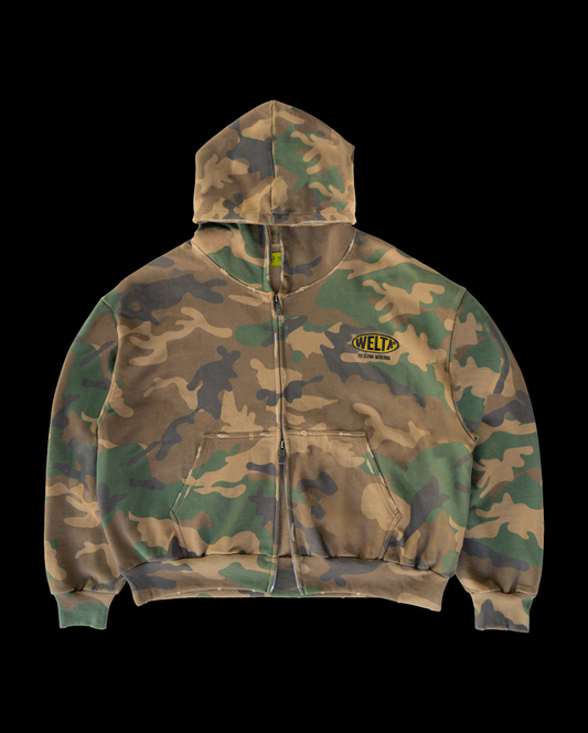 TRIBE UNIFORM CAMO DOUBLE ZIP HOODIE