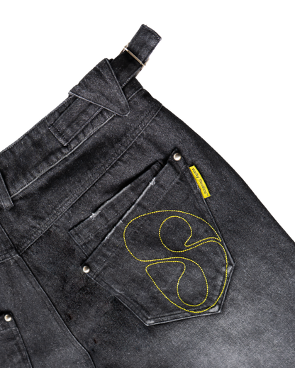 DOUBLE KNEE DENIM JHORTS