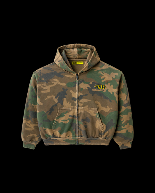TRIBE UNIFORM CAMO DOUBLE ZIP HOODIE