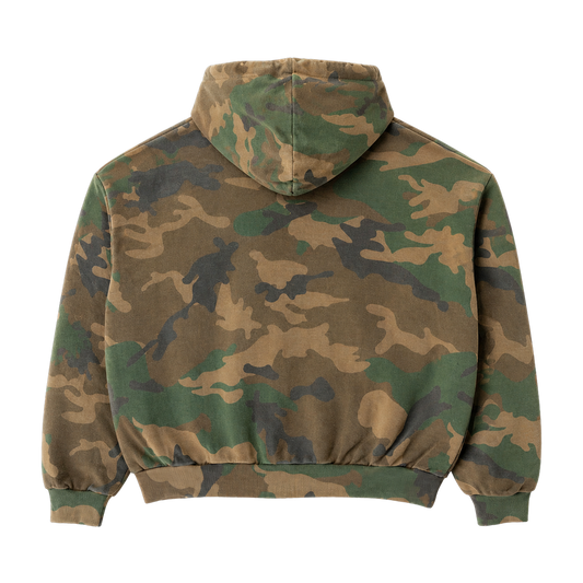 TRIBE UNIFORM CAMO DOUBLE ZIP HOODIE