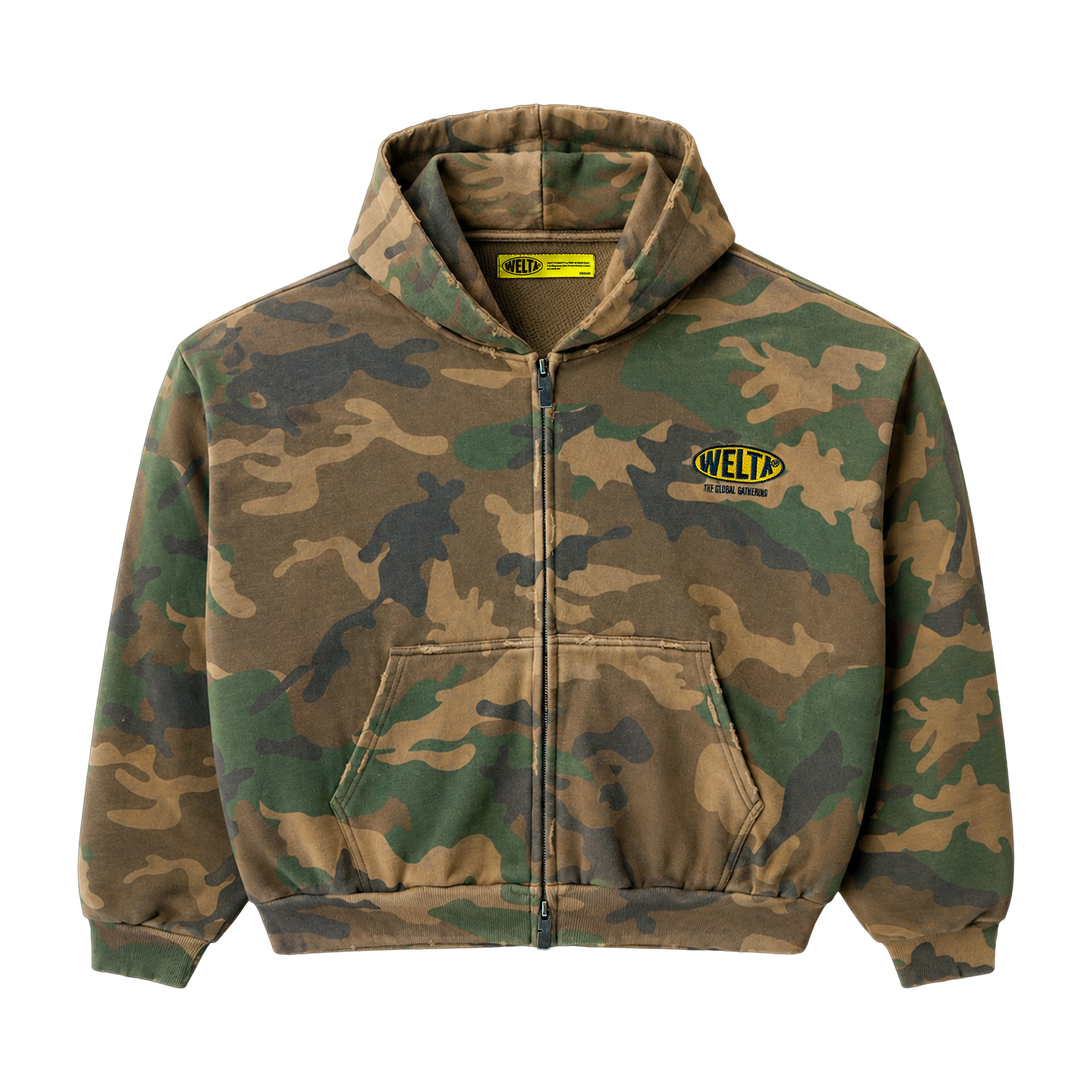 TRIBE UNIFORM CAMO DOUBLE ZIP HOODIE