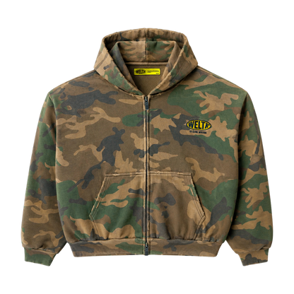 TRIBE UNIFORM CAMO DOUBLE ZIP HOODIE