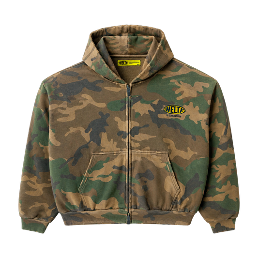 TRIBE UNIFORM CAMO DOUBLE ZIP HOODIE