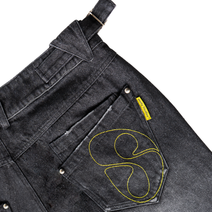 DOUBLE KNEE DENIM JHORTS